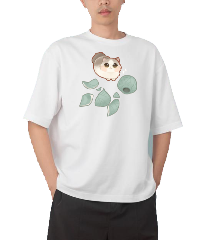 cat One Size t- shirt White 59