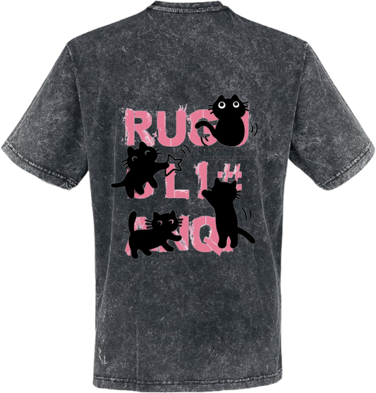 The Cats Party t- shirt One Size Washed Back 59