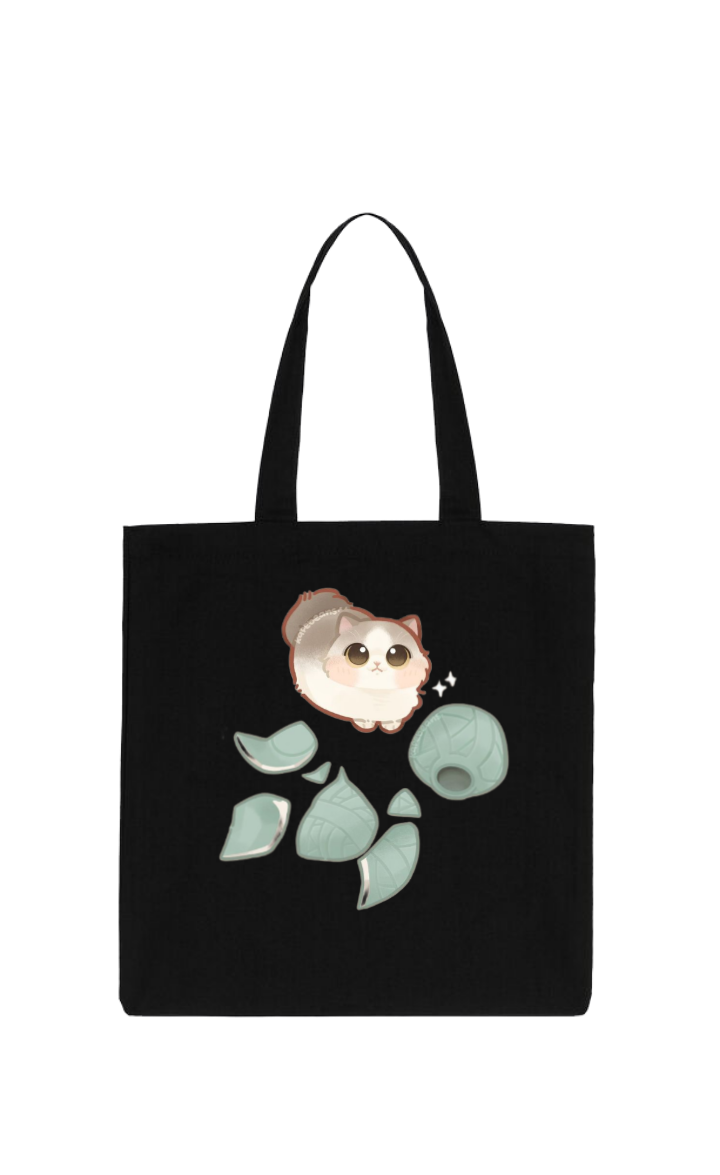 cat tote bag Black 59