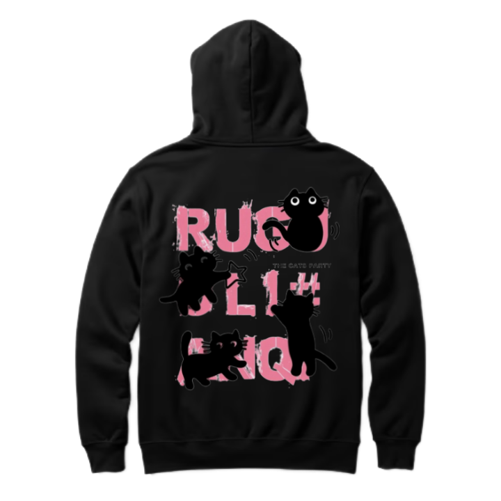RUG One Size hoodie Black Back 59