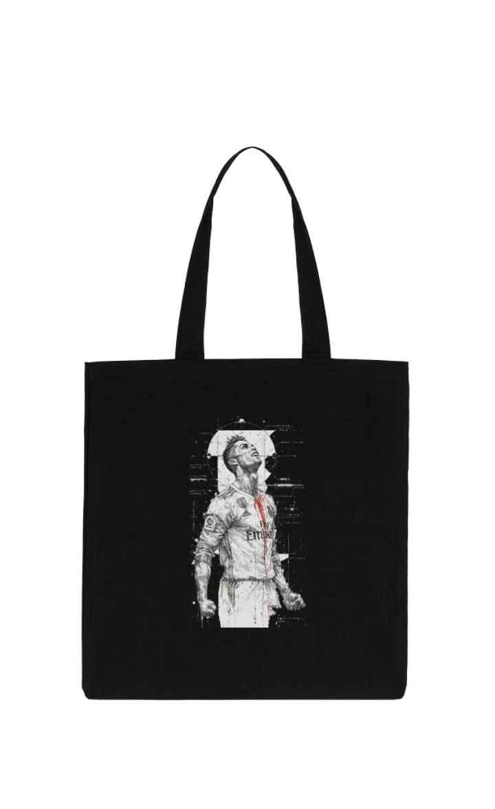 كريستيانو رونالدو tote bag Black 185