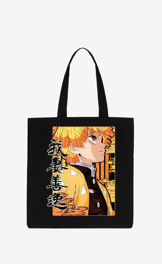 Anime Demon slayer nezuko tanjiro tote bag Black 59
