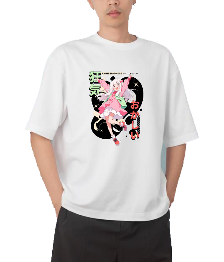 RANDOM ANIME GIRL  t- shirt White 5