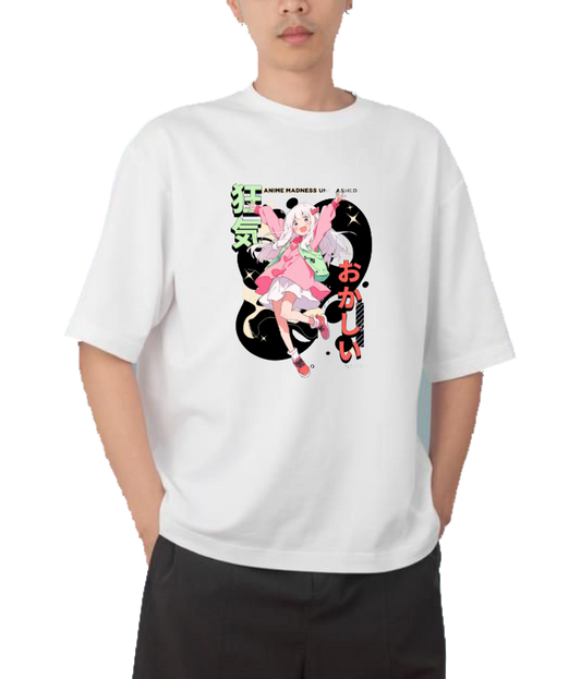 RANDOM ANIME GIRL  t- shirt White 5