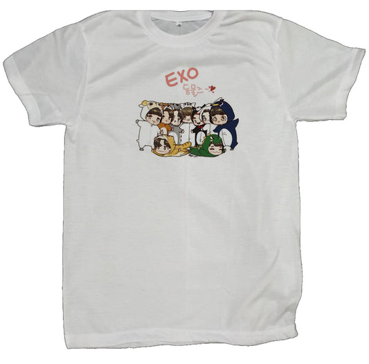 EXO t- shirt fat White 5