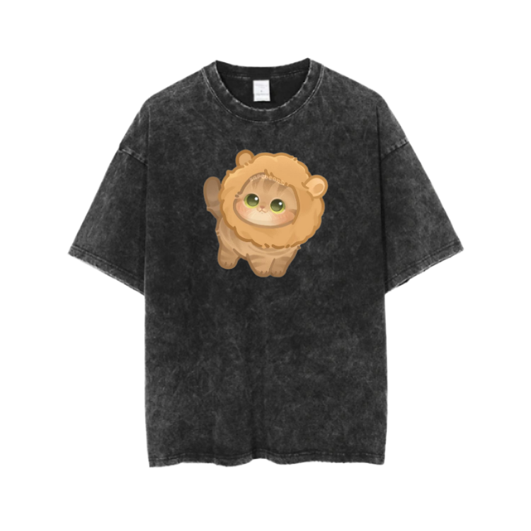 cat One Size t- shirt  Washed 5