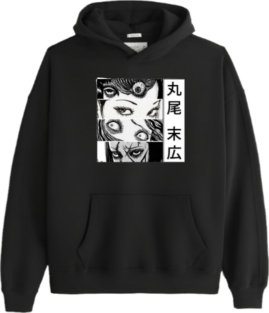 Tomie Kawakami Over Size hoodie Black 5