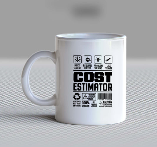 COST ESTIMATOR OPERATOR Back text Mug 5