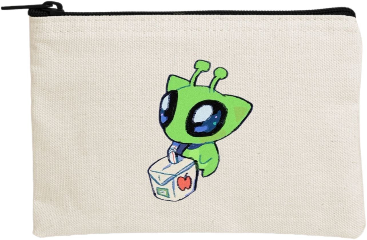 aliens wallet pencil case Beige 5