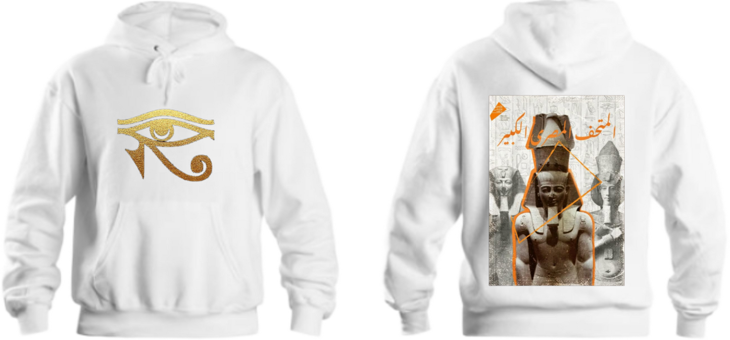 Egypt Over Size hoodie White Back 5