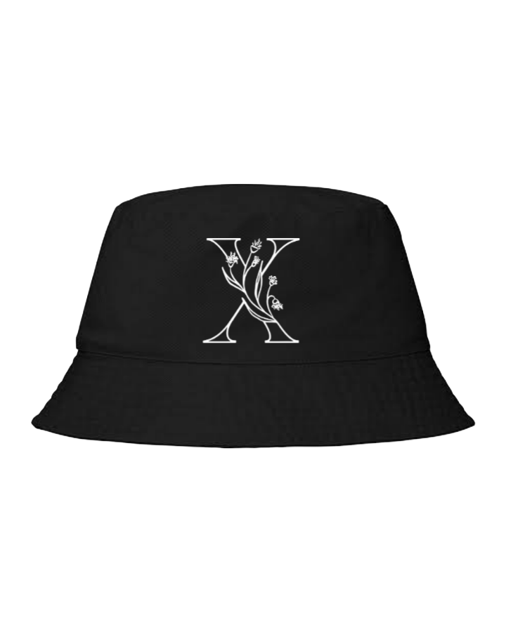vector letter Bucket hat Fishman hat cap Black X 5