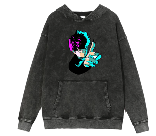 Mob Psycho 100 One Size hoodie Washed 5
