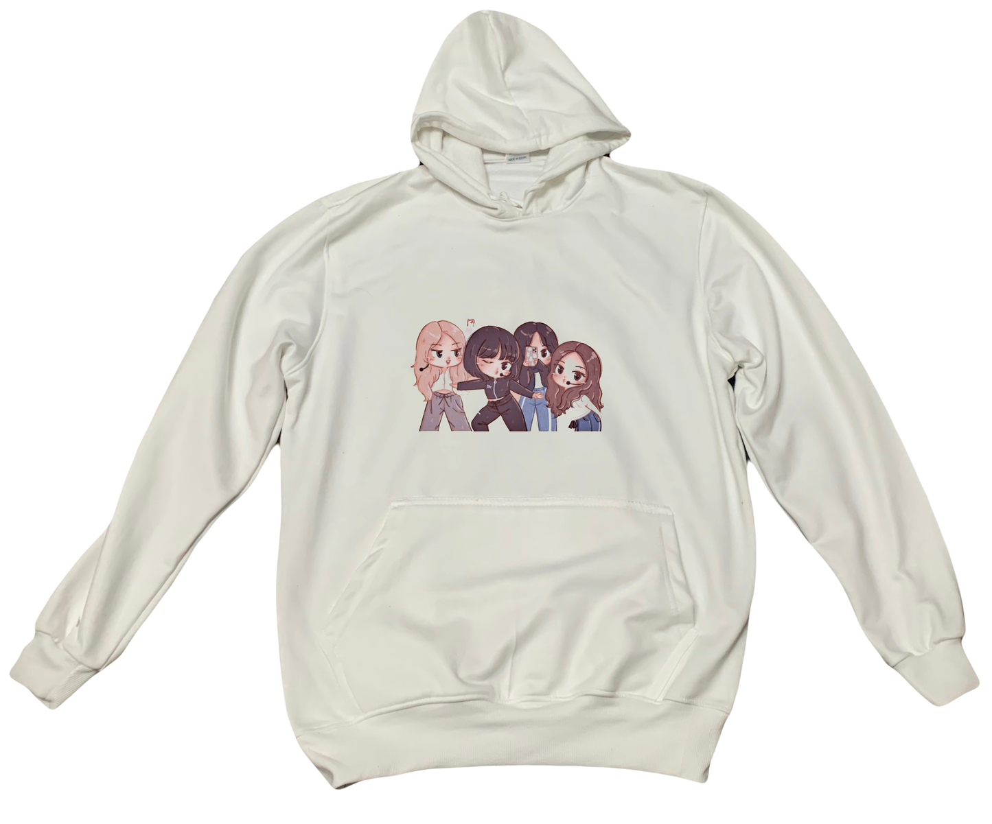 Black pink One Size hoodie White 4