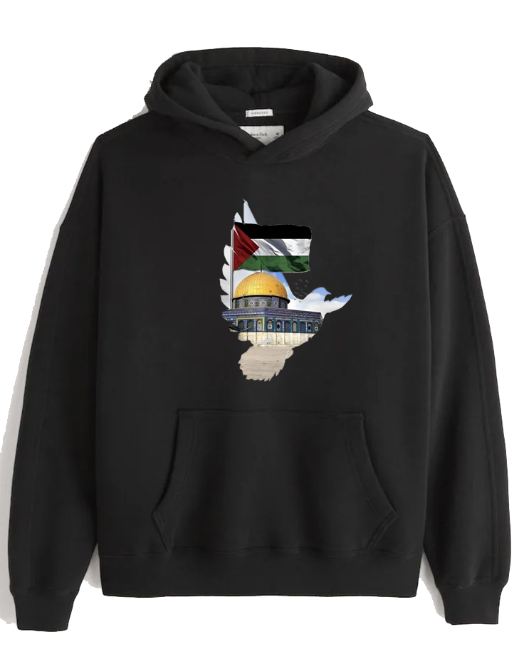 Palestine One Size hoodie Black 5