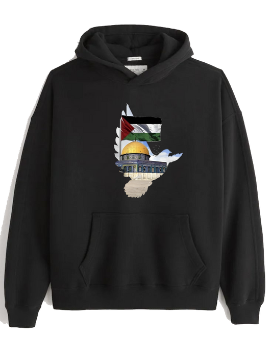 Palestine One Size hoodie Black 5