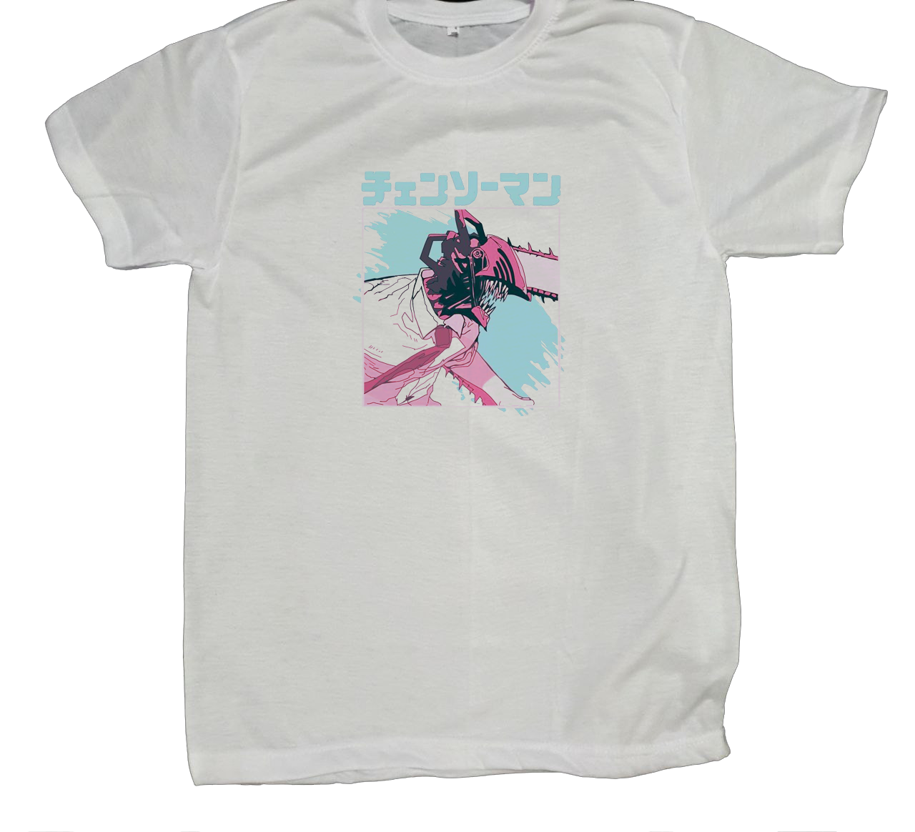 Chainsaw Man t- shirt fat White 5