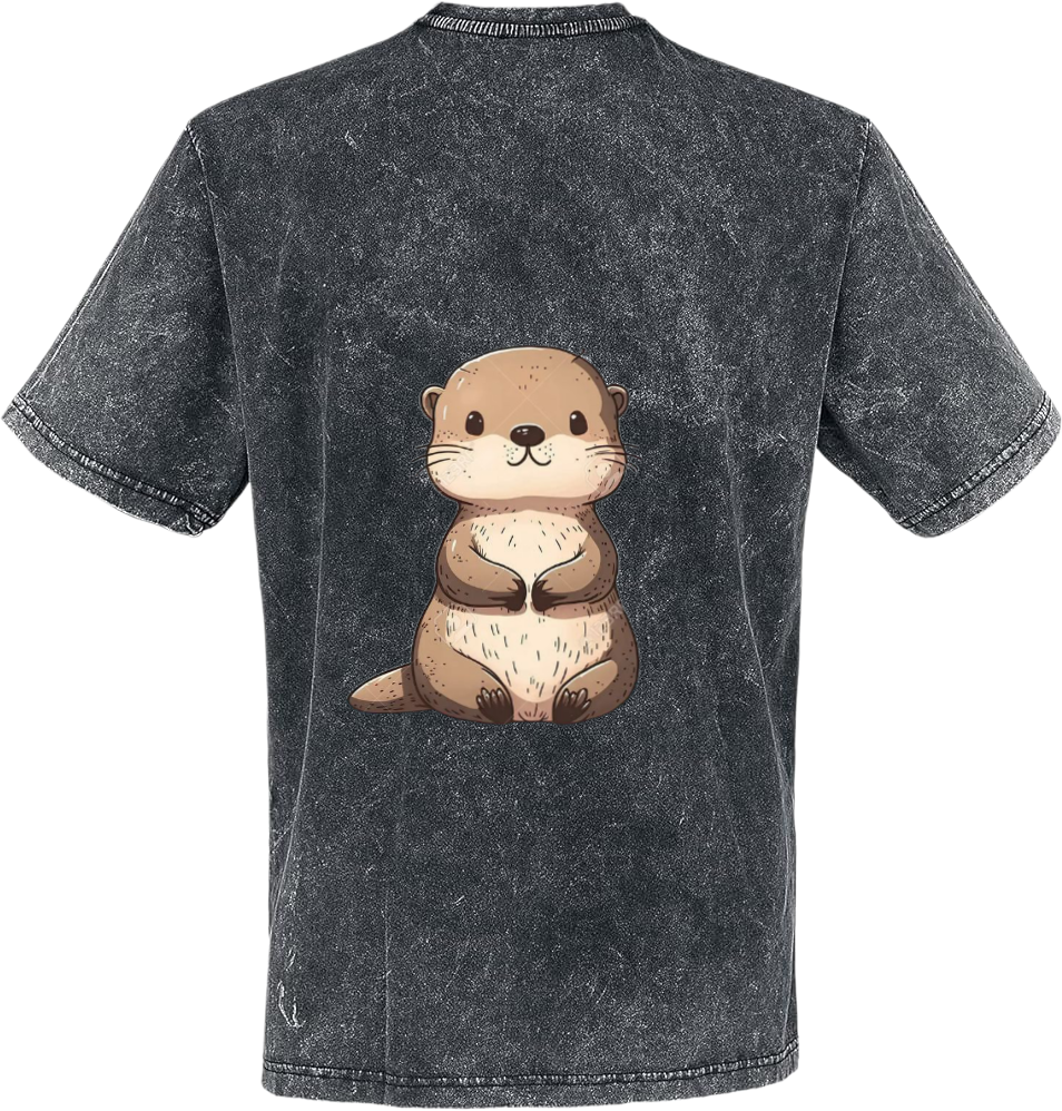 otter t- shirt One Size Washed Back 5