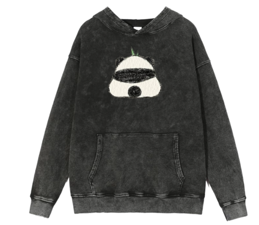 PANDA Oversize Hoodie Washed 5