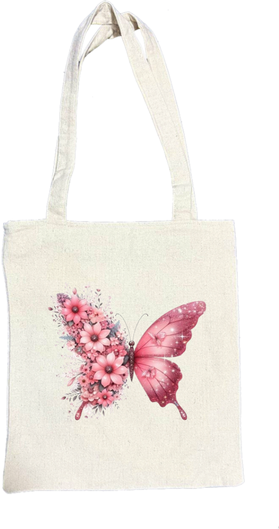 butterflies tote bag Beige 5