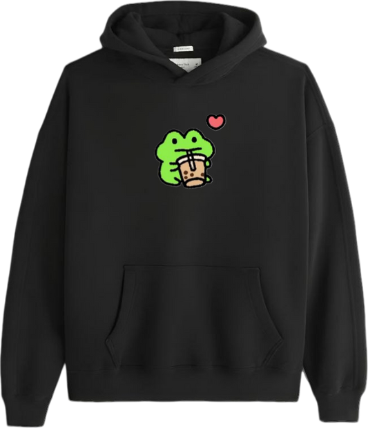 Frog Oversize Hoodie Black 5