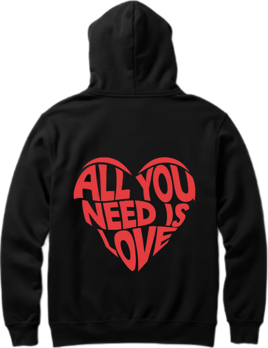 VaIentine coupIe Oversize Hoodie Black Back 5