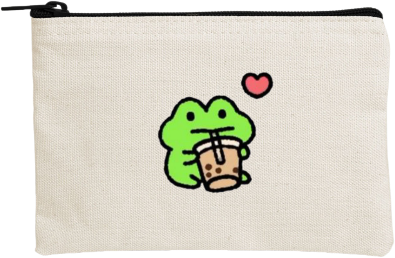 Frog wallet pencil case Beige 5
