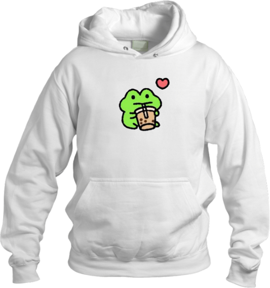 Frog Oversize Hoodie White 5