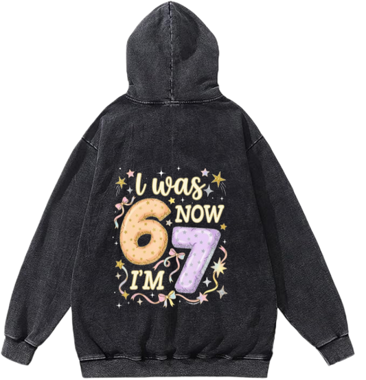 67 designs Oversize Hoodie Washed Back 5