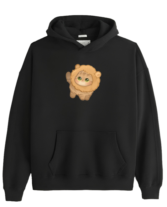 cat Oversize Hoodie Black 5