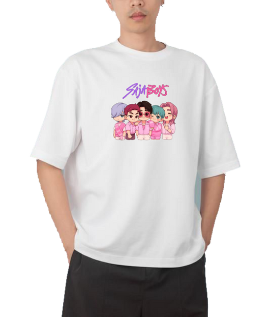 Hunterix kpop  Oversize t- shirt White 5