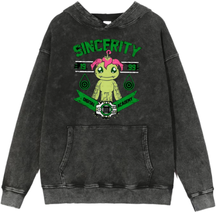 Digimon Adventure Over Size hoodie Washed 5