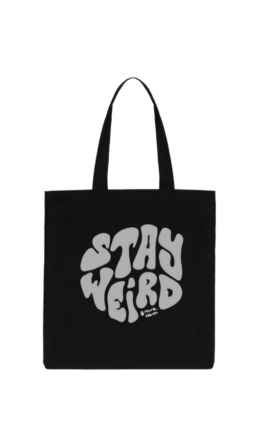 Stay Weird tote bag Black 192