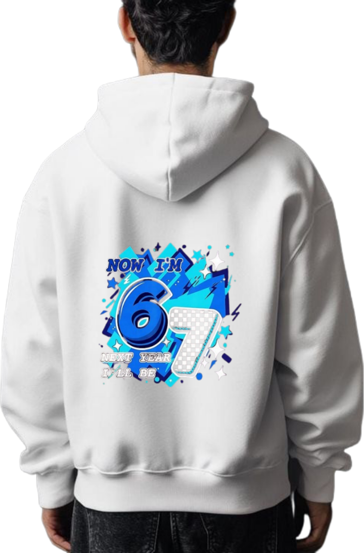 designs 67 Oversize Hoodie White Back 5