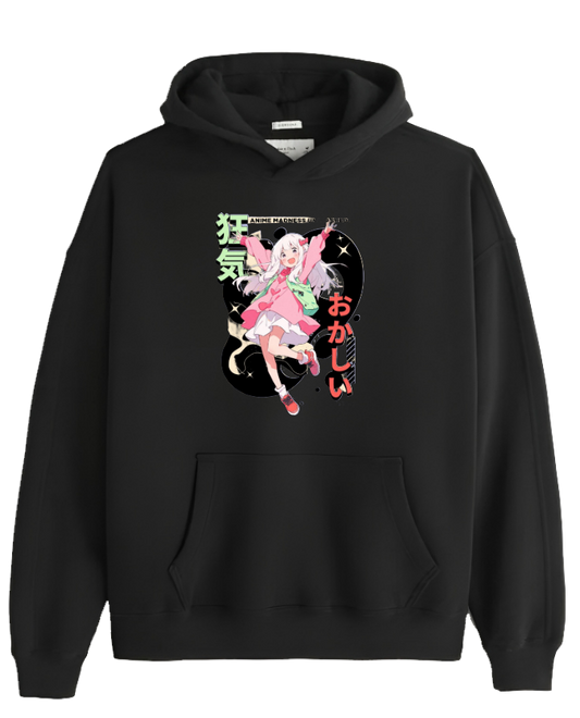 RANDOM ANIME GIRL Oversize  Hoodie Black 5