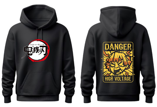 Anime Demon slayer nezuko tanjiro Oversize Hoodie Black 5