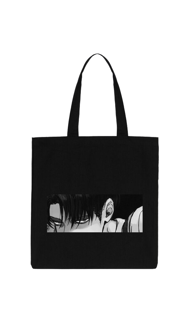 Anime Attack on titan shingeki no kyojin Aot Black tote bag 5