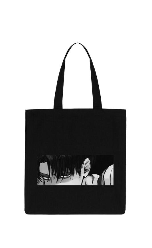 Anime Attack on titan shingeki no kyojin Aot Black tote bag 5