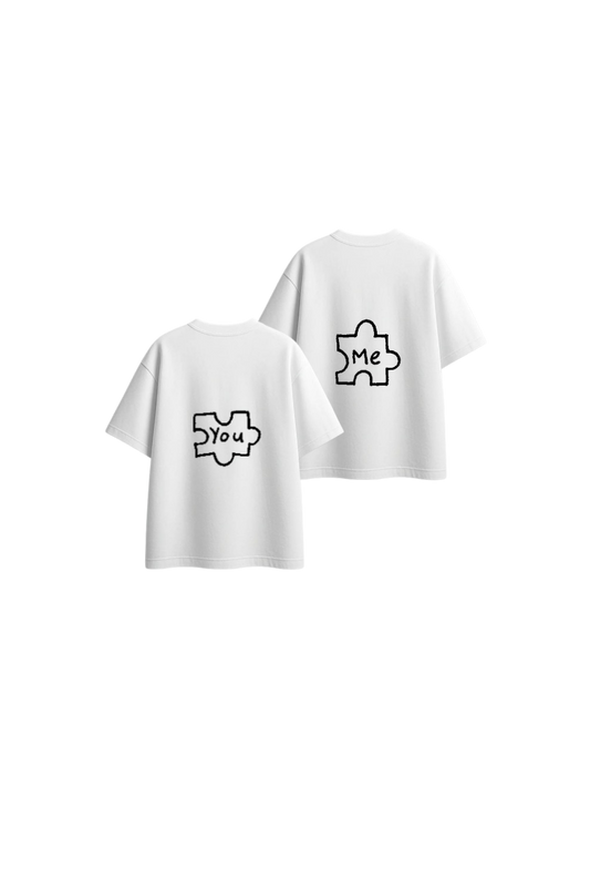 VaIentine coupIe t- shirt White Cables Back 5