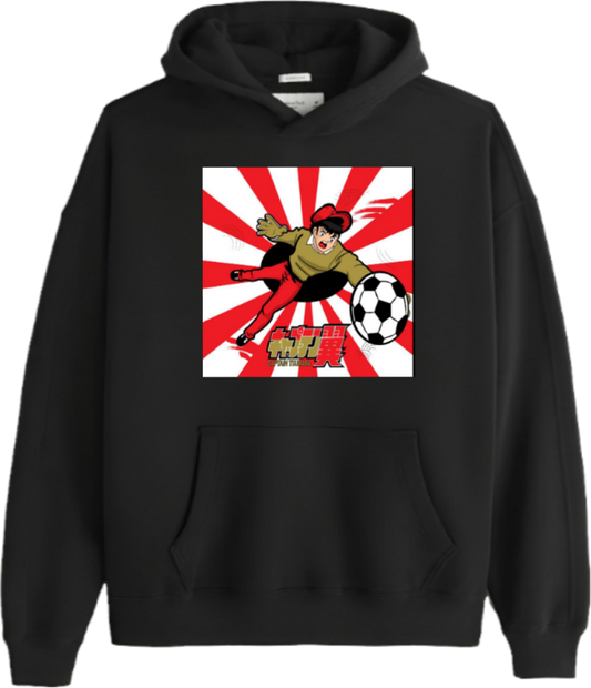 Captain Tsubasa Over Size hoodie Black 5