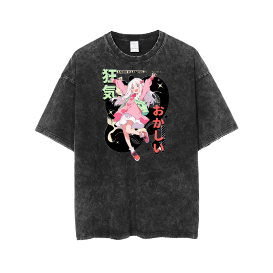RANDOM ANIME GIRL t- shirt Washed  5