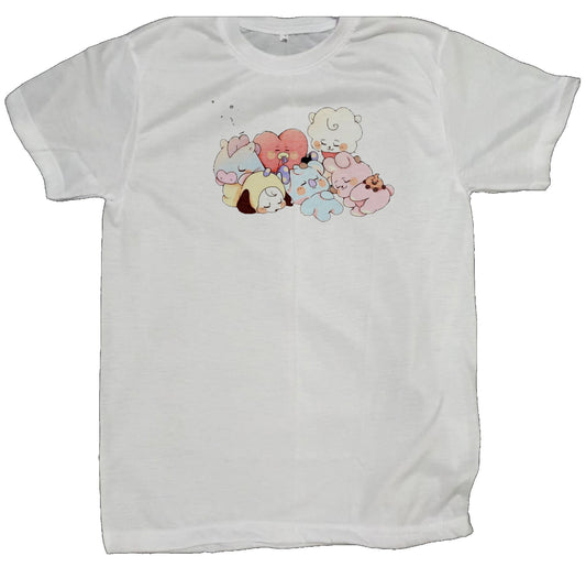 BTS t- shirt fat White 5