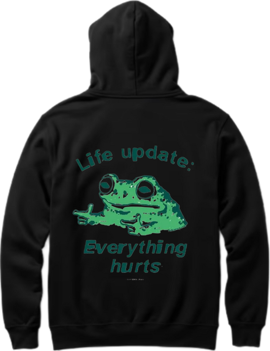 frog Oversize Hoodie Black Back 5