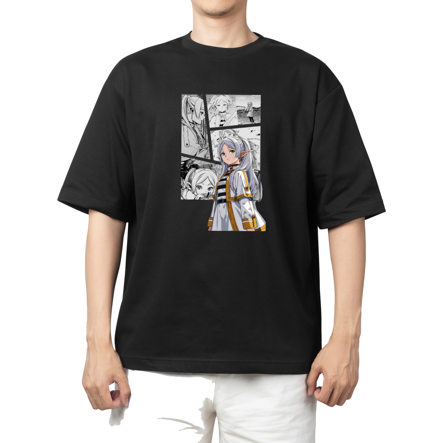 Frieren Beyond Journey's End t- shirt One Size Black 5