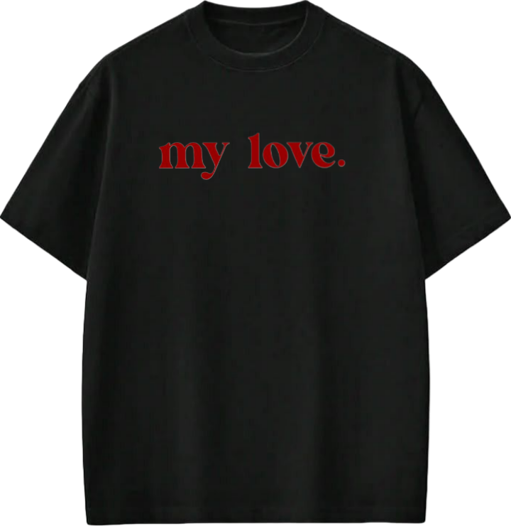 VaIentine coupIe t- shirt Black 5