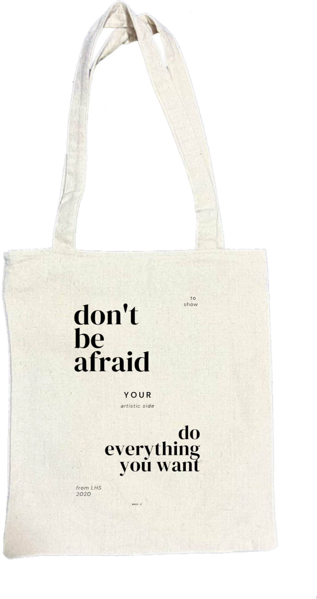 to show don't be afraid YOUR artistic side do everything you want from LHS 2020 tote bag beige 145