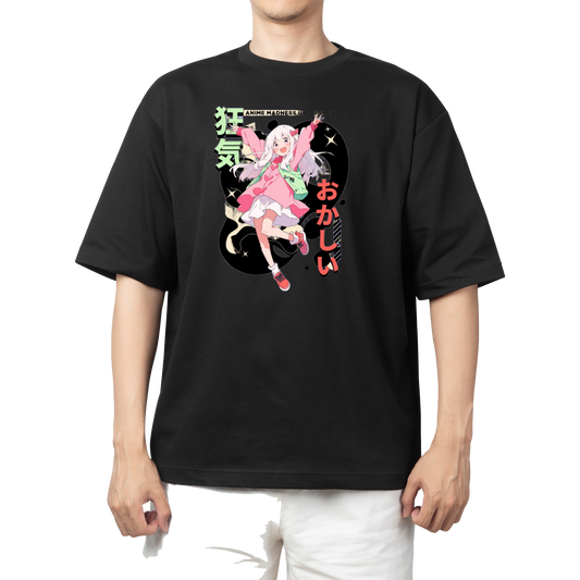 RANDOM ANIME GIRL  t- shirt Black 6