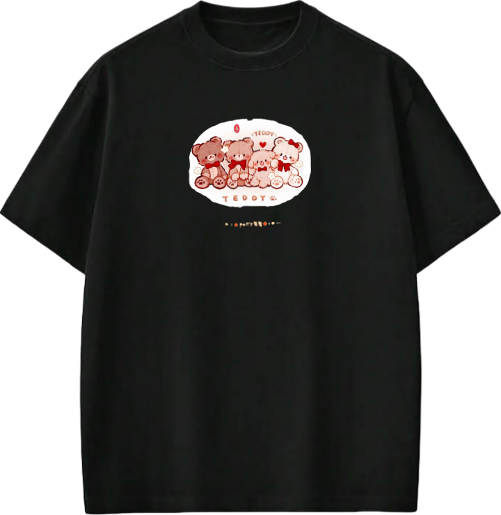 bear t- shirt Black  5