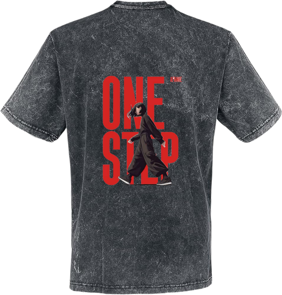 ONE STEP t- shirt Over Size Washed Back 88
