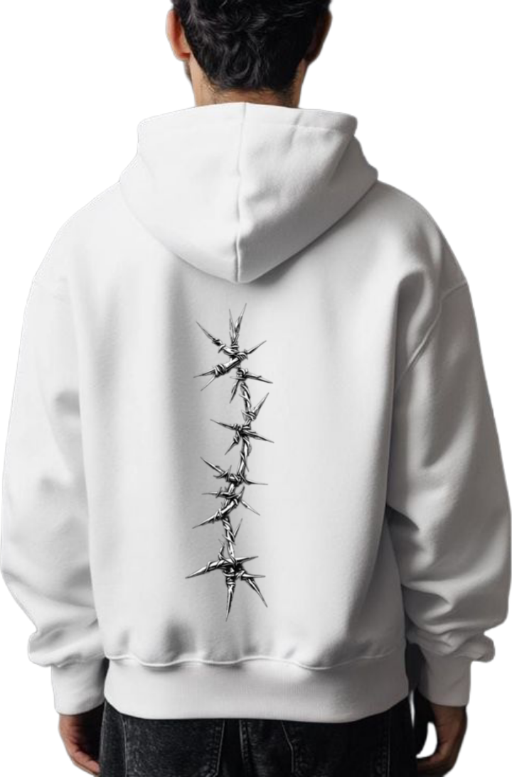 Goth Oversize Hoodie White Back 5
