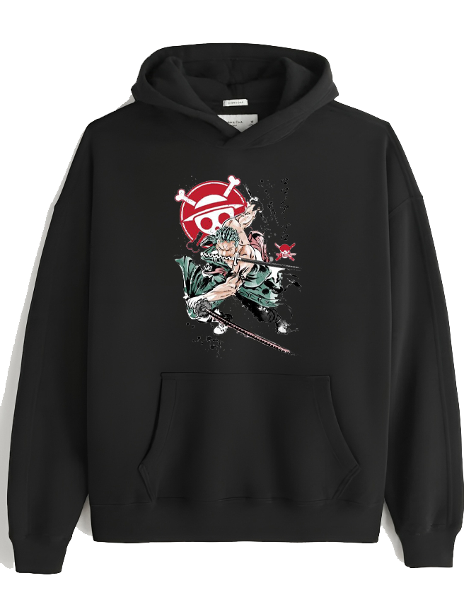 one piece One Size hoodie Black 5